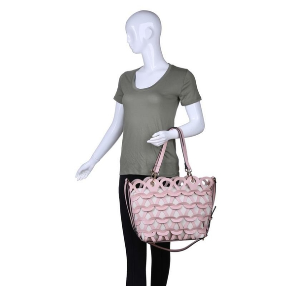 PAIGE FAUX LEATHER TOTE - Picture 2 of 12